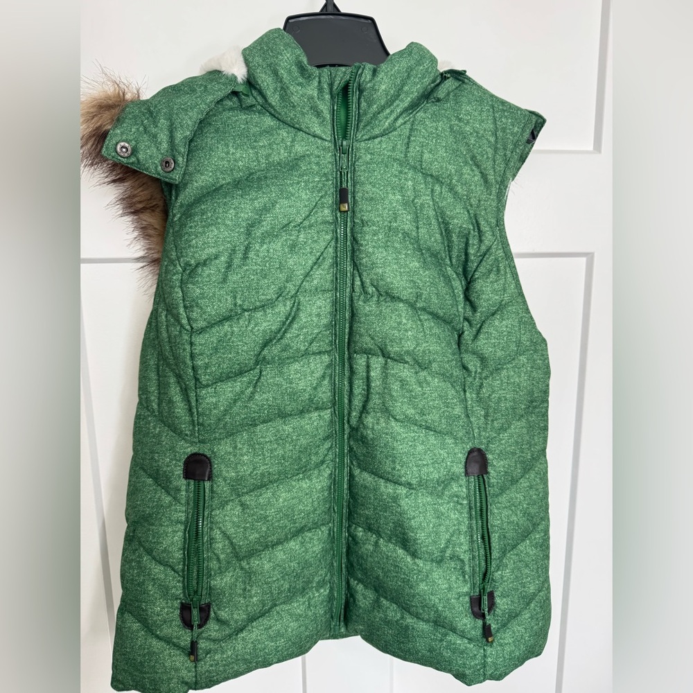 GreenTea Green Quilted Puffer Vest, New without Tag, Large - Picture 9 of 11